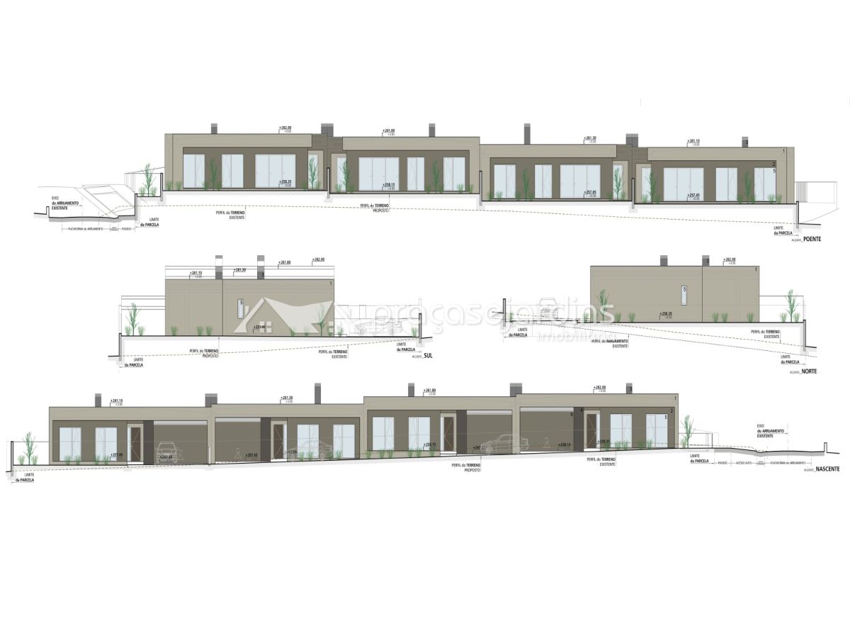 Terreno com Projeto Aprovado para Construção de 4 Moradias T3 de Arquitetura Moderna